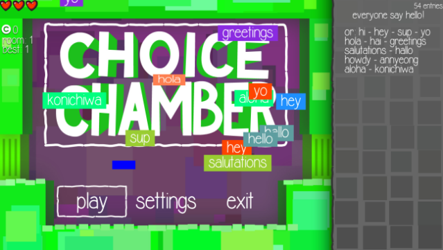 Choice Chamber PC Screenshot